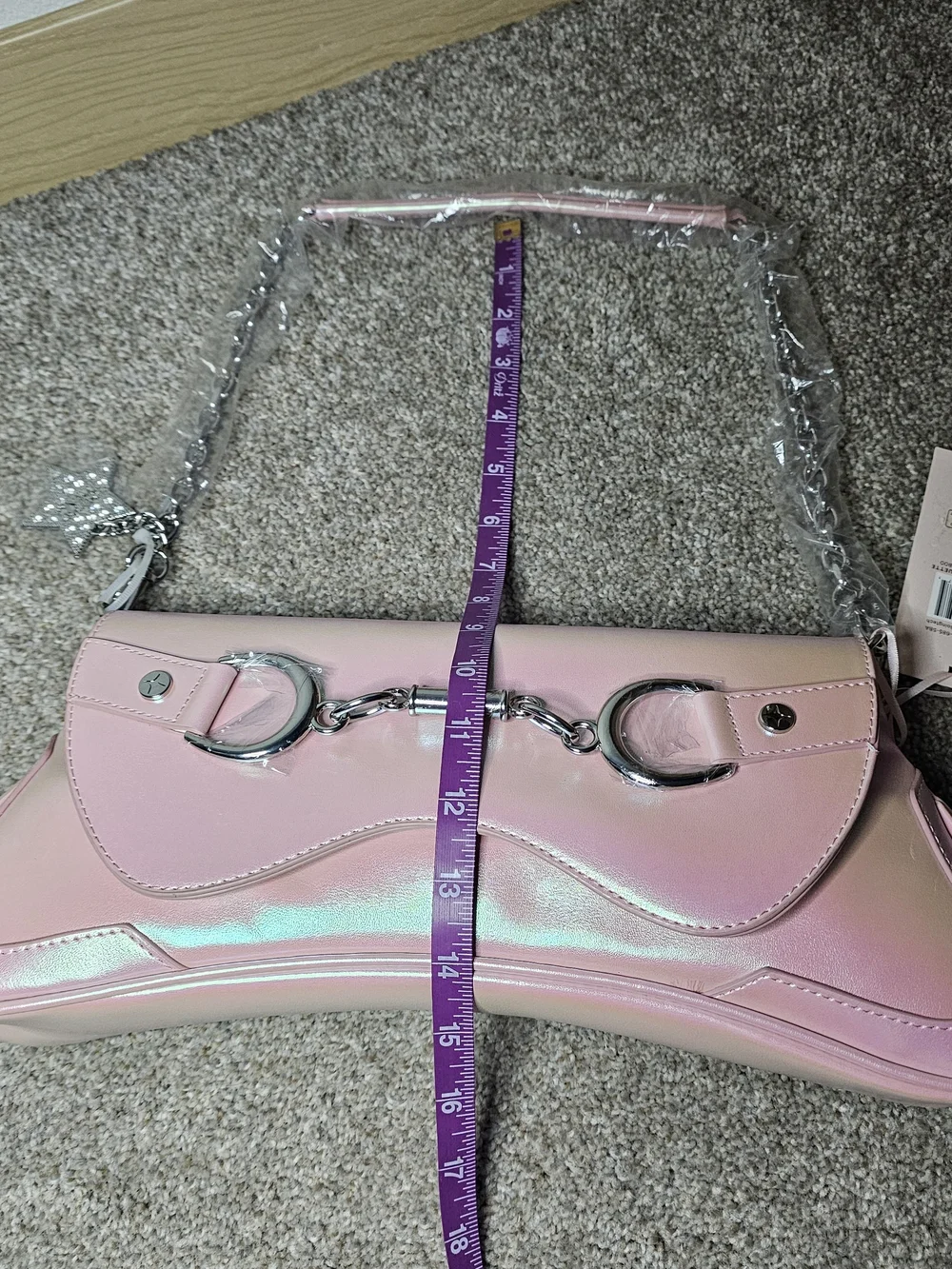 Paris Hilton Iridescent Pink Shoulder Bag - Picture 6 of 7